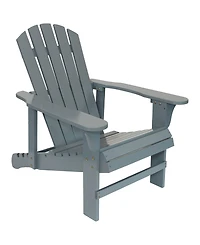 Outdoor Painted Fir Wood Lounge Backyard Patio Adirondack Chair with Adjustable Backrest