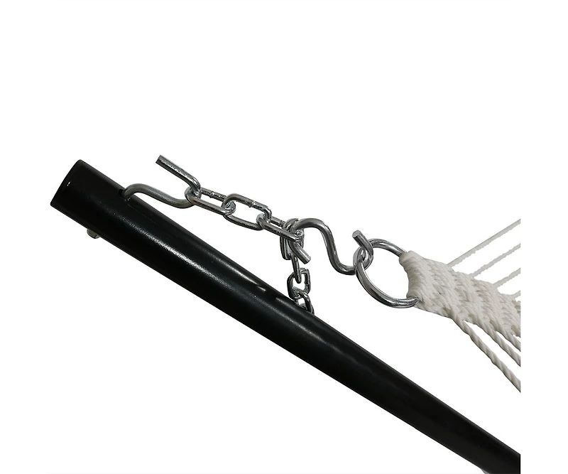 2-Person Quilted Double Hammock with Spreader Bars with Freestanding Stand - 400 lb Weight Capacity/12' Stand