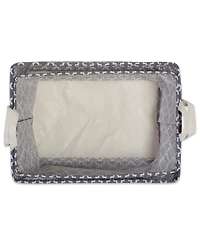 Design Imports Polyethylene Coated Cotton Polyester Laundry Bin Lattice Rectangle Large Set of 2