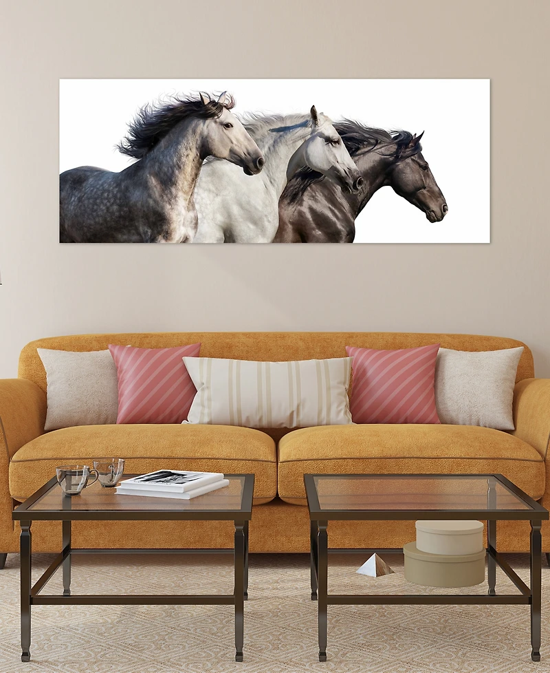 Empire Art Direct Trilogy 1 Frameless Free Floating Tempered Glass Panel Graphic Wall Art, 24" x 63" x 0.2"