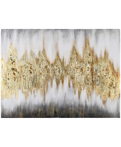 Empire Art Direct Gold Frequency Textured Metallic Hand Painted Wall Art by Martin Edwards, 30" x 40" x 1.5"