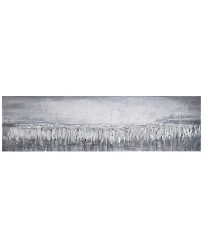 Empire Art Direct Silver Dust Textured Metallic Hand Painted Wall Art by Martin Edwards, 20" x 72" x 1.5"