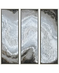 Empire Art Direct Iced Textured Metallic Hand Painted Wall Art Set by Martin Edwards, 60" x 20" x 1.5"