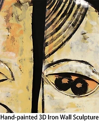 Empire Art Direct Totem poles Mixed Media Iron Hand Painted Dimensional Wall Art, 32" x 16" x 1.6"