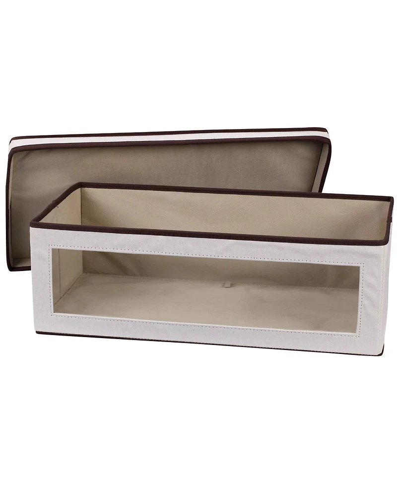 Household Essentials Large Canvas Storage Box, Trim