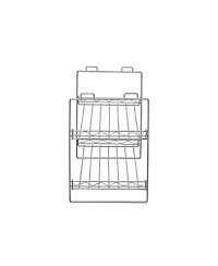 Household Essentials Stackable Two-Tier Metal Shoe Rack for Closet Storage, Silver