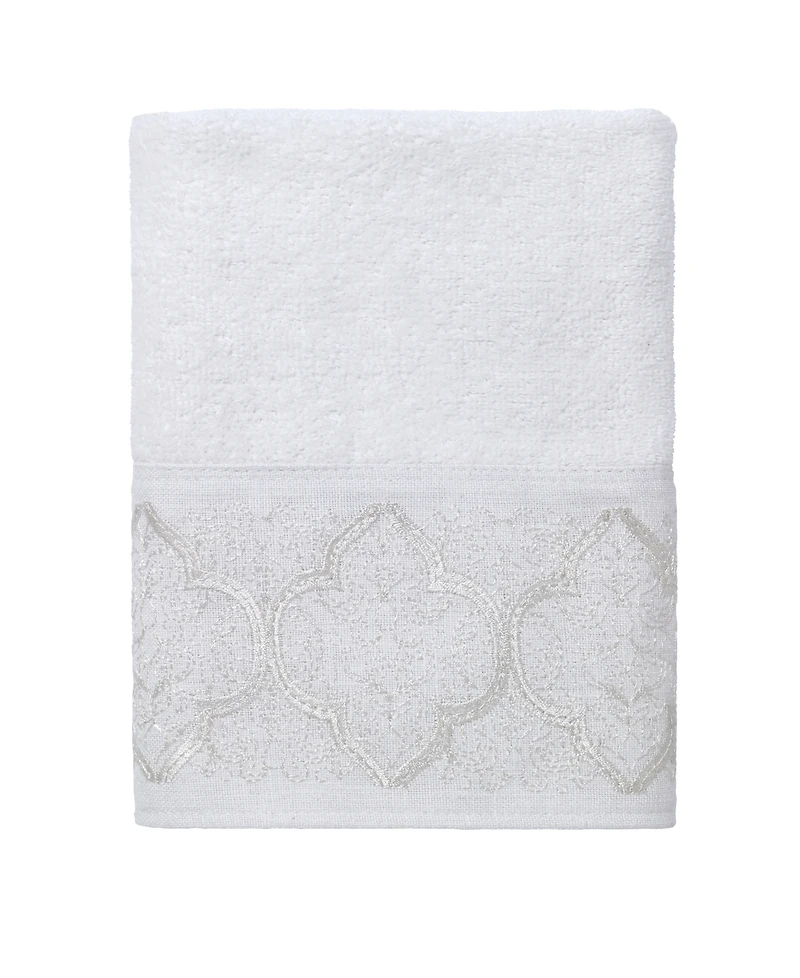 Avanti Scottsdale Scroll Border Cotton Washcloth, 13" x 13"