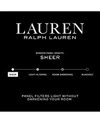 Lauren Ralph Rubin Back Tab Rod Pocket Sheer Curtain Panel