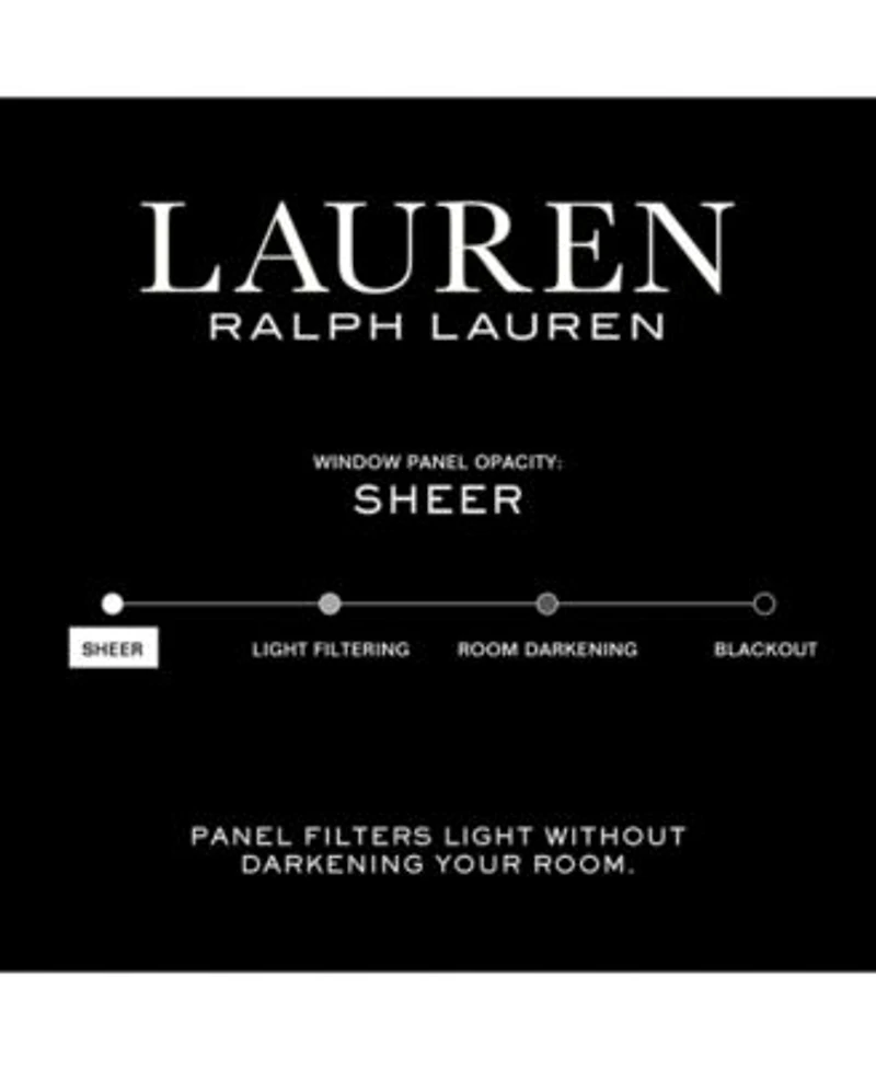 Lauren Ralph Lauren Rubin Sheer Back Tab Rod Pocket Curtain Panel