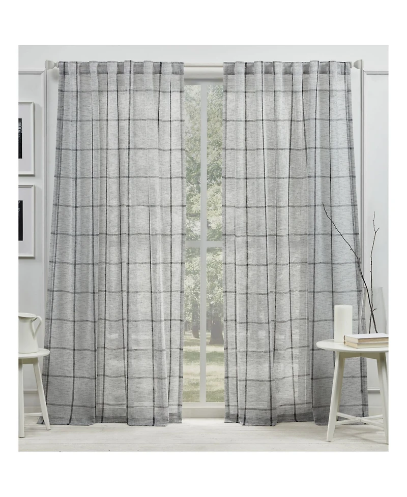 Lauren Ralph Rubin Back Tab Rod Pocket Sheer Curtain Panel