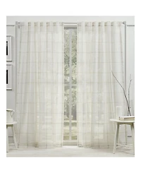 Lauren Ralph Rubin Back Tab Rod Pocket Sheer Curtain Panel
