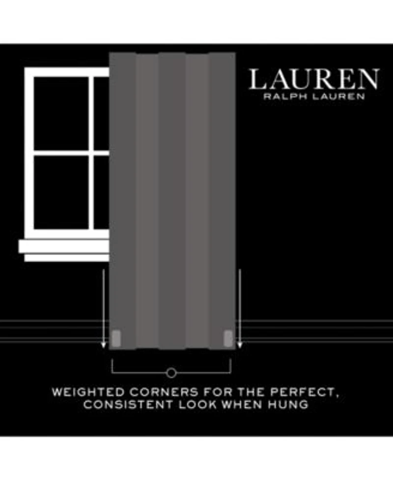 Lauren Ralph Lauren Vienna Light Filtering Back Tab Rod Pocket Curtain Panels
