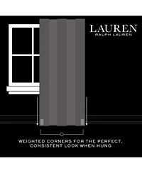 Lauren Ralph Lauren Vienna Light Filtering Back Tab Rod Pocket Curtain Panels