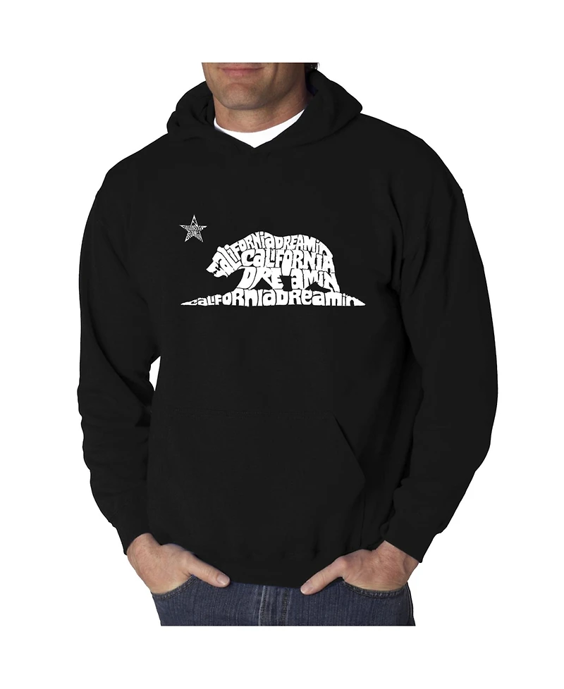 La Pop Art Men's California Dreamin Word Hooded Sweatshirt