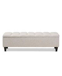Furniture Brette Mid-Century Modern Upholstered Storage Bench Ottoman