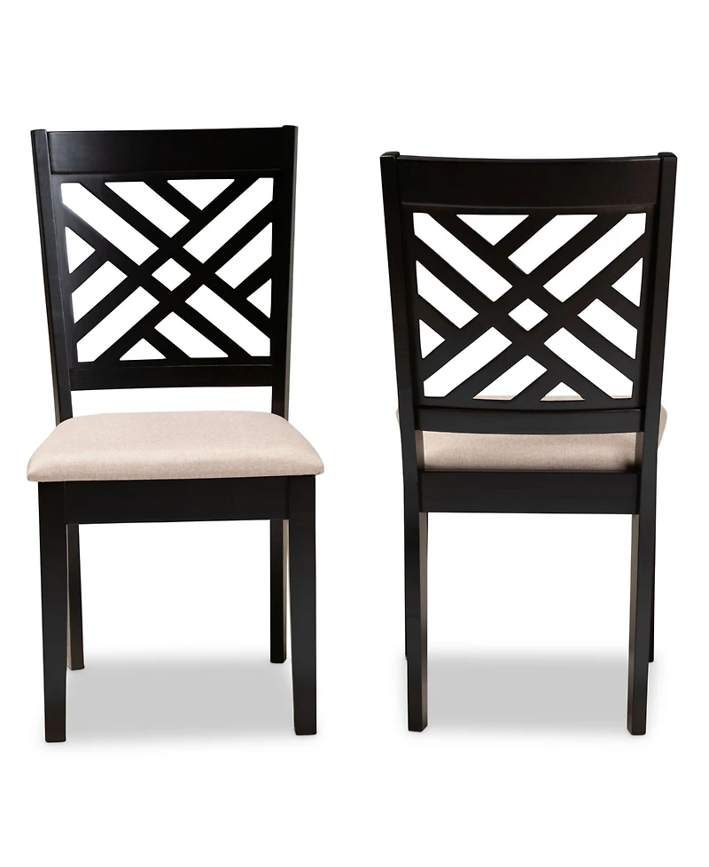 Furniture Caron Transitional 2 Piece Dining Chair Set with Seat
