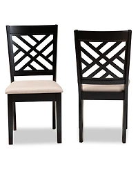 Furniture Caron Transitional 2 Piece Dining Chair Set with Seat