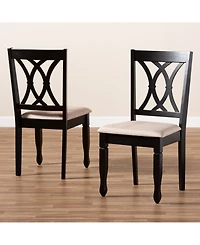 Furniture Reneau Transitional 2 Piece Dining Chair Set with Seat