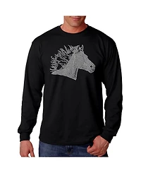 La Pop Art Men's Word - Horse Mane Long Sleeve T-Shirt