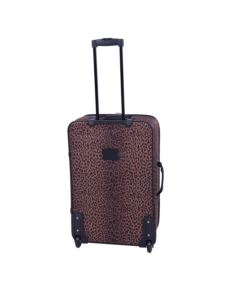 American Flyer Animal Print 5 Piece Spinner Luggage Set
