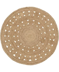 Closeout! Surya Sundaze Sdz-1008 Wheat 5' x 5' Round Area Rug