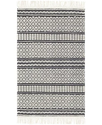 Livabliss Farmhouse Tassels Fts-2300 Charcoal 3' x 5' Area Rug