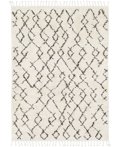 Livabliss Berber Shag Bbe- Charcoal 6'7" x 9' Area Rug