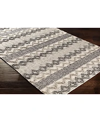 Closeout! Surya Farmhouse Neutrals Fls-2302 Black 2' x 3' Area Rug