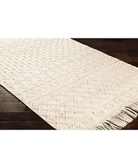 Livabliss Farmhouse Tassels Fts 2305 White Rug