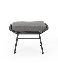 Noble House Montana Outdoor Modern Boho Ottoman, Set of 2