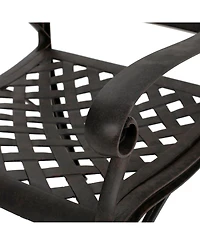 Noble House Alfresco Outdoor Cast Dining Chairs, Set of 2