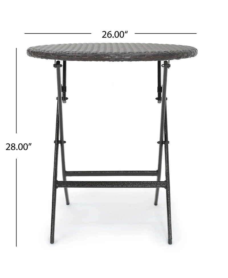 Noble House Malaga Outdoor 3 Piece Bistro Set with Cushions