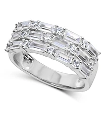 Arabella Cubic Zirconia Baguette Band in Sterling Silver