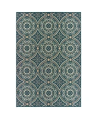Oriental Weavers Latitude 609 Blue 7'10" x 10' Outdoor Area Rug
