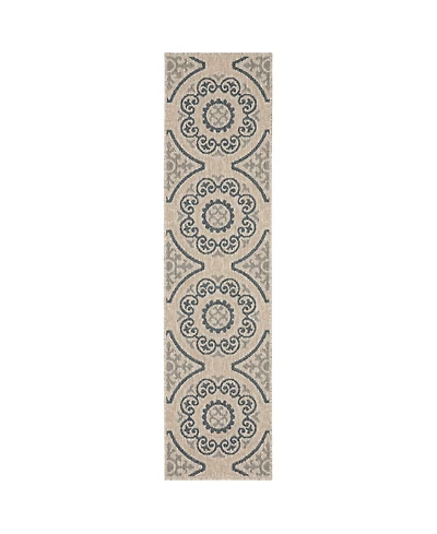 Oriental Weavers Latitude Gray 1'10" x 7'6" Runner Rug
