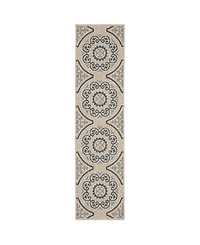 Oriental Weavers Latitude Gray 1'10" x 7'6" Runner Rug