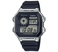 Casio Men's Digital Black Resin Strap Watch 42.1mm