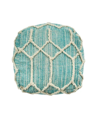 Noble House Bluesage Boho Ottoman Pouf