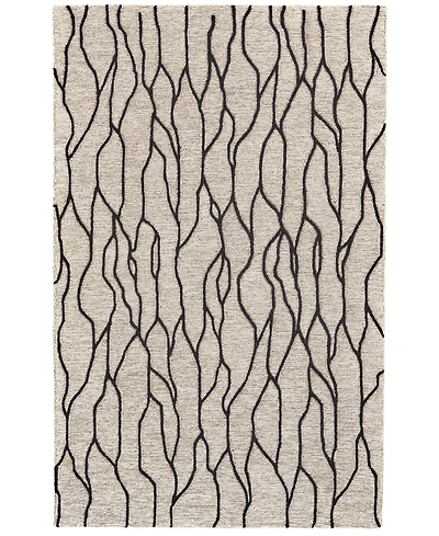Feizy Enzo R8734 Black 5' x 8' Area Rug