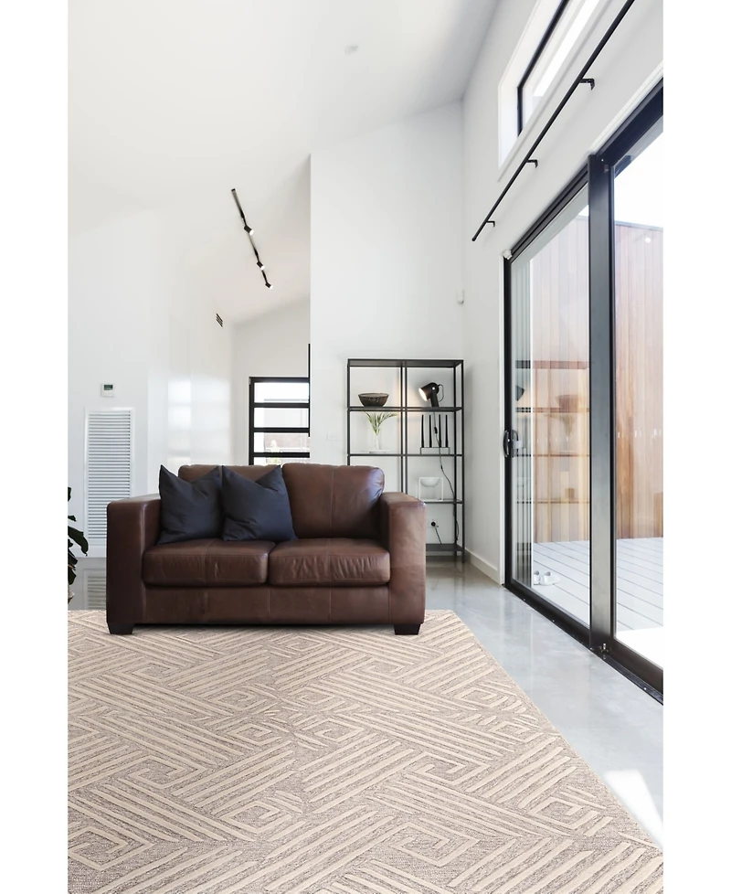 Feizy Enzo R8737 Ivory 3'6" x 5'6" Area Rug