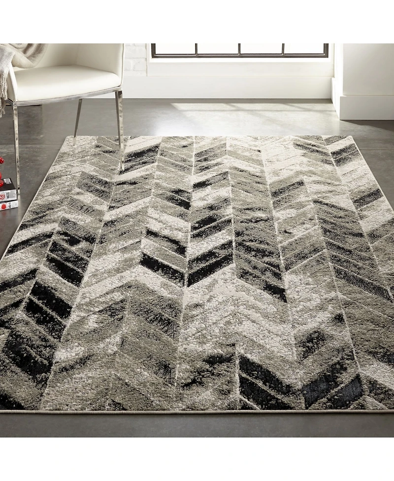 Feizy Micah R3048 Gray 5' x 8' Area Rug