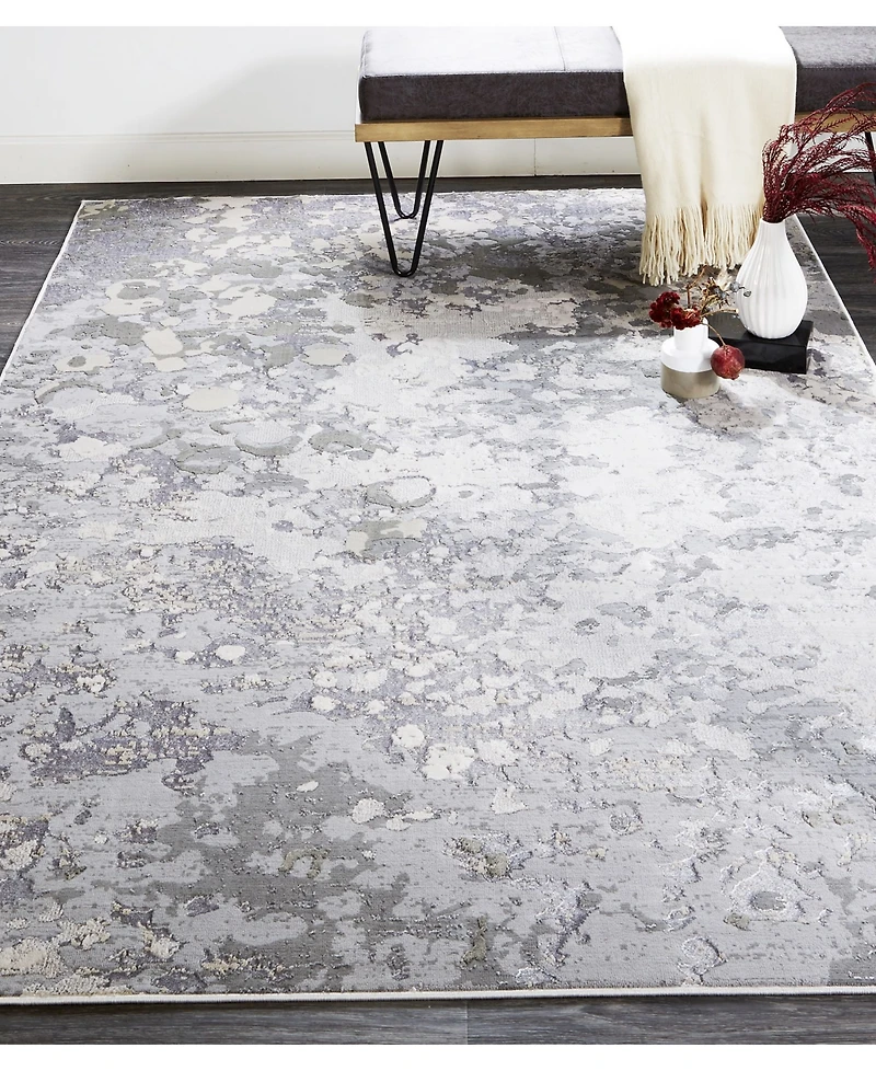 Feizy Micah R3336 Silver 5' x 8' Area Rug