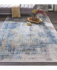 Simply Woven Rayne R3890 Blue Rug