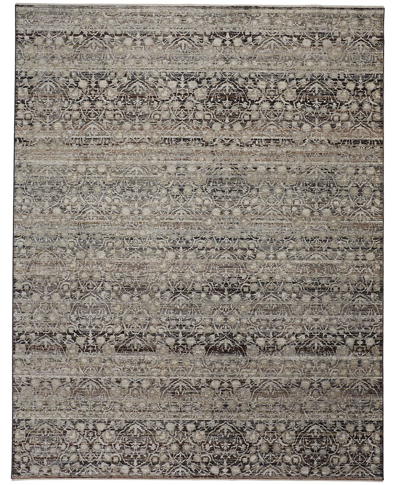 Feizy Caprio R3961 Brown 3'9" x 5'9" Area Rug