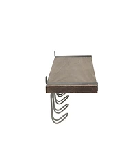 Spectrum Vintage-like Living Wall Mount 5-Hook Wood Shelf