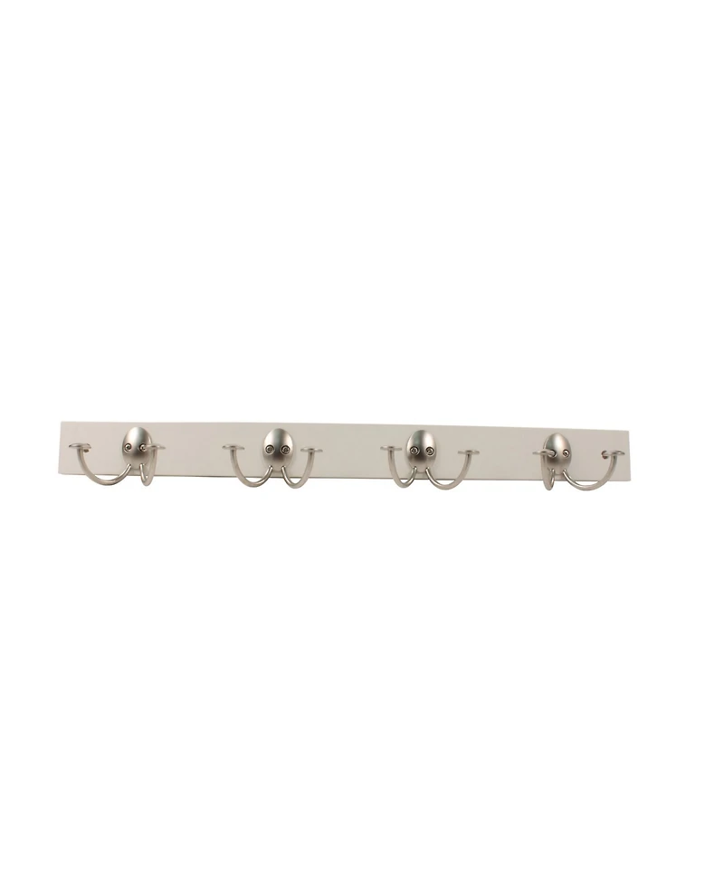 Spectrum Stratford Wall Mount 4-Double Hook Wood Rack