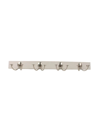 Spectrum Stratford Wall Mount 4-Double Hook Wood Rack