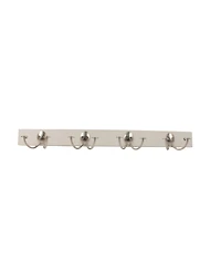 Spectrum Stratford Wall Mount 4-Double Hook Wood Rack