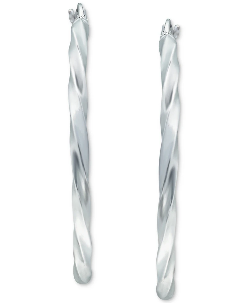 Giani Bernini Twist Hoop Earrings in Sterling Silver, 25mm, Created for Macy's