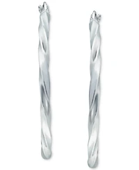 Giani Bernini Twist Hoop Earrings in Sterling Silver, 25mm, Created for Macy's